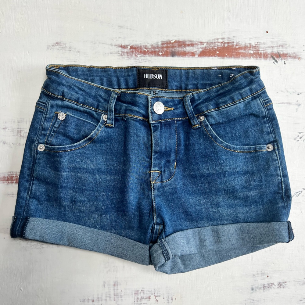 Hudson Girls Size 10 Cuffed Denim Shorts